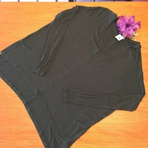 CAbi Hunter green long sleeve oversized shirt - S